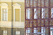 Photo: Old building under restoration construction Old building under restoration construction