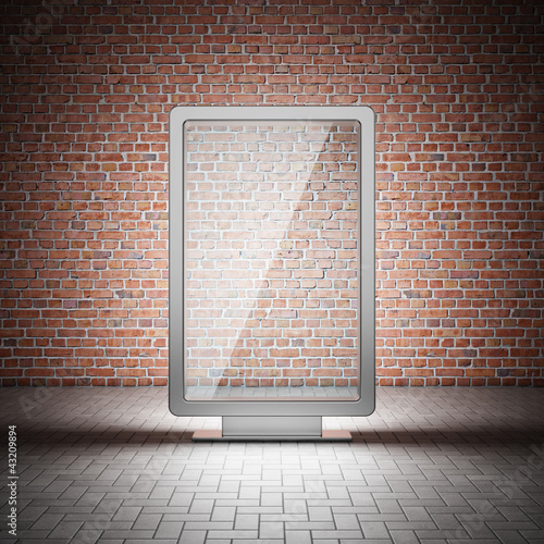 Illustration: Blank street advertising billboard Blank street advertising billboard