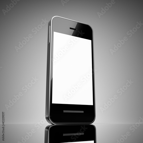 Illustration: Black smart phone Black smart phone