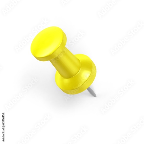 Photo: thumbtack yellow thumbtack yellow