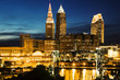Photo: Cleveland during blue evening Cleveland during blue evening