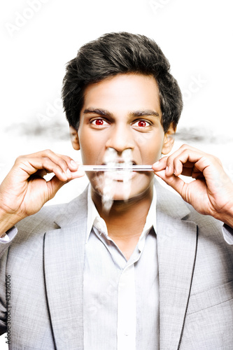 Photo: Business person under psychological stress Business person under psychological stress