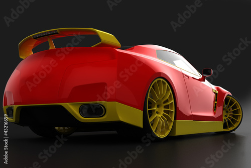 Illustration: Extreme tuning sport car Extreme tuning sport car