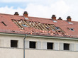 Beschädigtes Hausdach