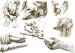 junkies, dark side of the world (hand drawing collection)