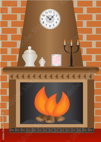 Vector: fireplace fireplace