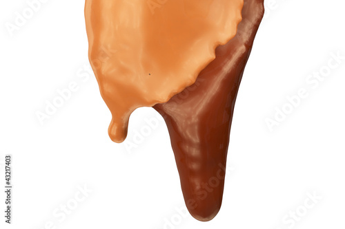Illustration: caramel and chocolate drop caramel and chocolate drop