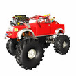 Illustration: Santa Monster Truck Santa Monster Truck