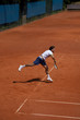 tennis player at the service