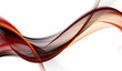 Red fractal wave on white background