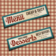 Menu stickers
