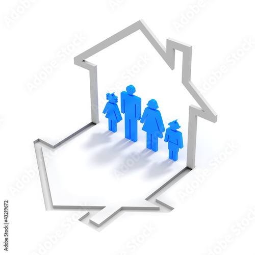 Illustration: Family house concept Family house concept