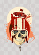 Vector: Racing design template with skull. Racing design template with skull.