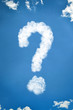 Fragezeichen aus Wolken