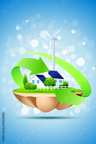 Vektor: Ecology Concept Background Ecology Concept Background