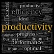 Productivity concept in tag cloud