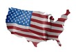 Drapeau carte des USA