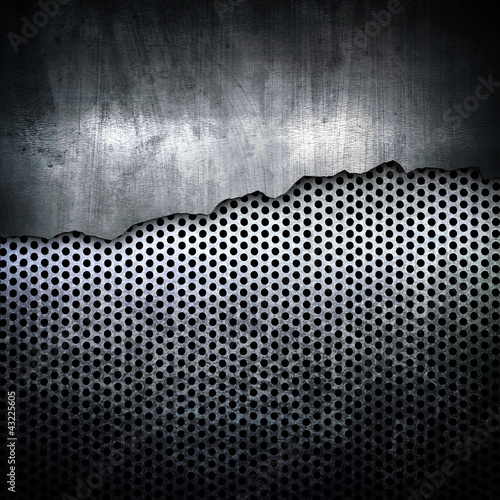 Photo: cracked metal plate cracked metal plate