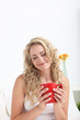 Photo: Woman in bed with coffee Woman in bed with coffee