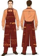 The waiter in an apron