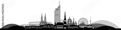 Vector: Landschaft mit Skyline Wien Landschaft mit Skyline Wien