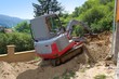 small excavator provides garden at the house