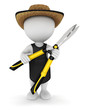 Foto: 3d white people gardener 3d white people gardener