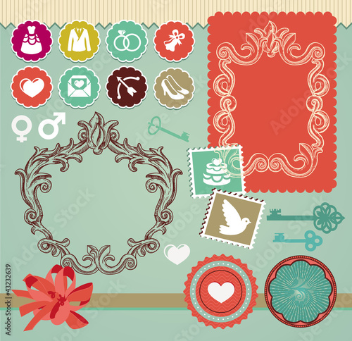 Vector: Collection of vintage design elements Collection of vintage design elements