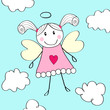little angel greeting card