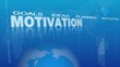 3d footage of business words, loopy motivational animation