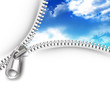 zipper opening skies