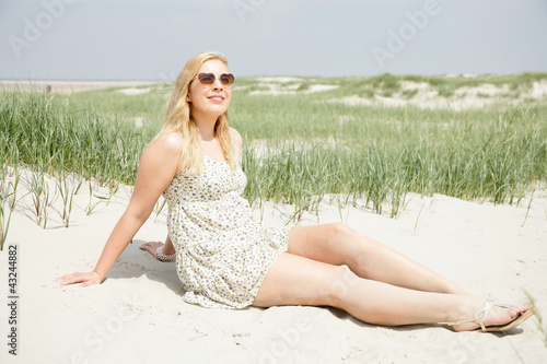 Foto: Blonde Frau am Strand Blonde Frau am Strand