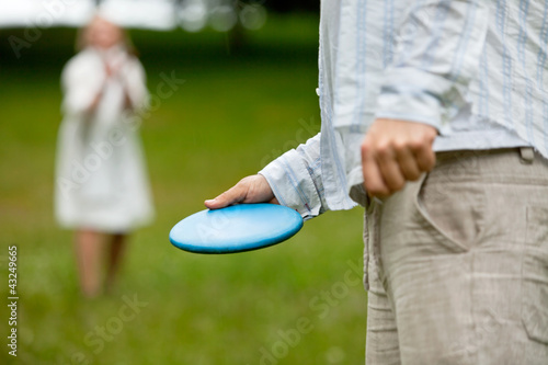 Photo: Man With Frisbee Man With Frisbee