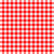 Red and white tablecloth