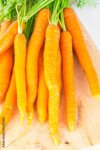 Photo: Fresh carrots with tops Fresh carrots with tops