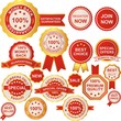 SET OF BUSINESS BADGES AND STICKERS