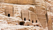 Tombs of  Petra, one of the seven wonders of the world, Jordan.
