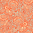 Seamless abstract curly floral pattern