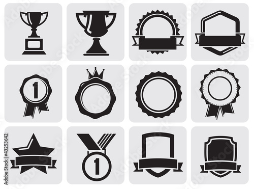 Vector: black award set black award set