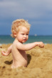 Child playing on the beach