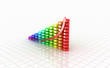Illustration: Business graph. 3D image. Business graph. 3D image.
