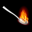 Vector: Spoon with Fire Spoon with Fire
