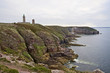 Cliff by the coast over the sea