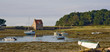 Harbor in Bretagne at low tide time