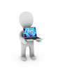 Illustration: cells color on screen laptop cells color on screen laptop