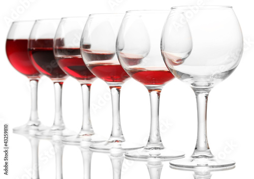 Photo: Wineglasses isolated on white Wineglasses isolated on white