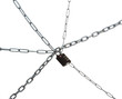 Padlock and different chains