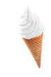 Icecream cone with twirled softserve