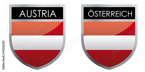Illustration: Austria flag emblem Austria flag emblem