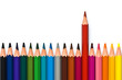 Crayons de couleur, concept différence